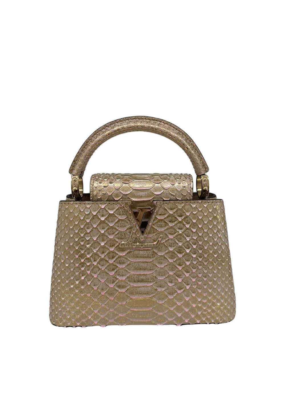 Capucines Mini bag in pink leather Louis Vuitton - Second Hand
