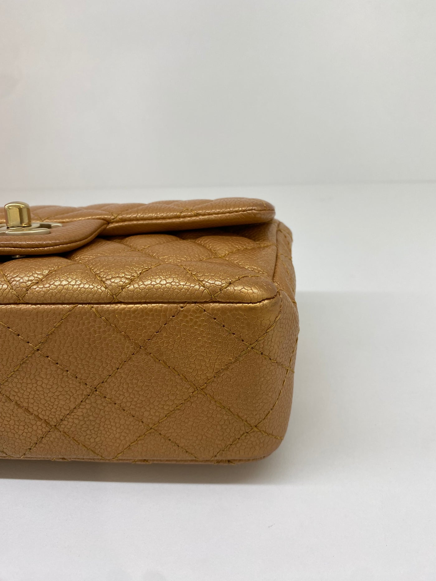 Chanel Classic Flap Mini Gold Metallic Caviar GHW