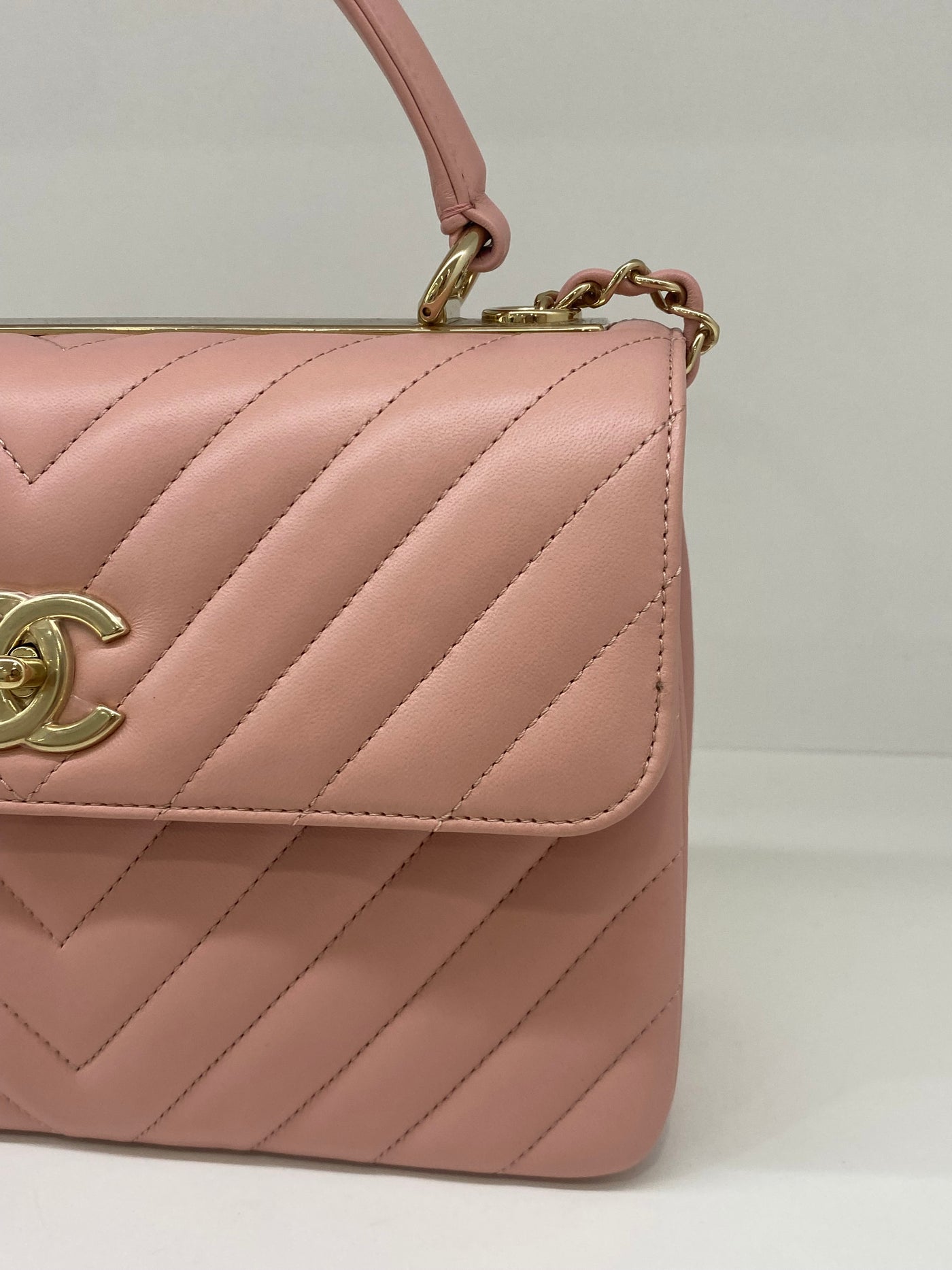 Chanel Trendy Pink Chevron CGHW