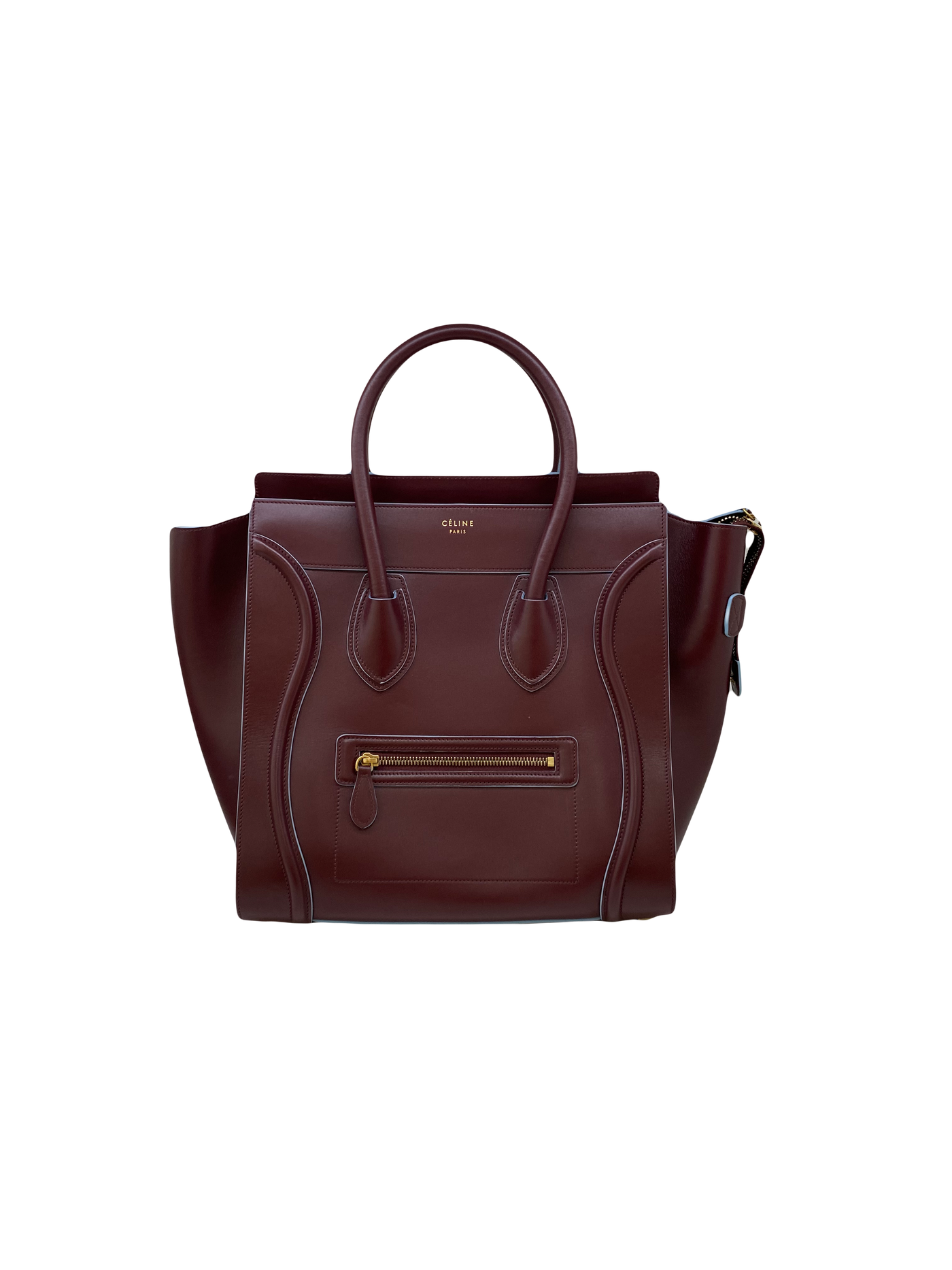 Celine Luggage Bag Burgundy