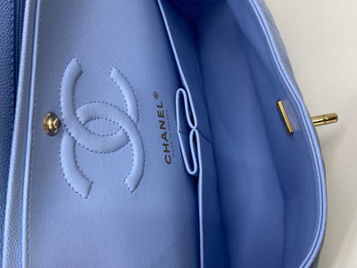 Chanel Small Classic Flap Blue CGHW