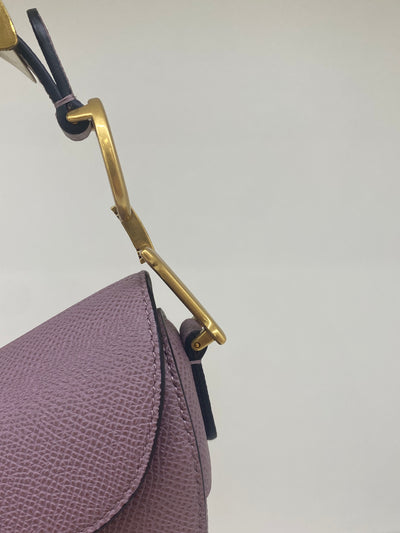 Christian Dior Mini Saddle Purple GHW