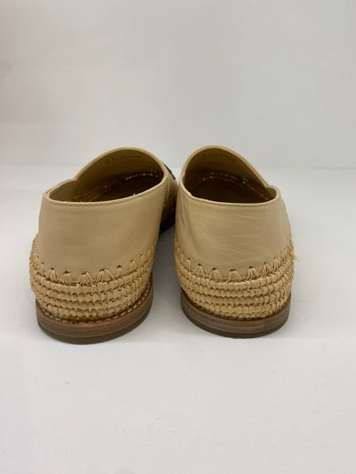 Chanel Nude Espadrilles Raffia Detail Size 39