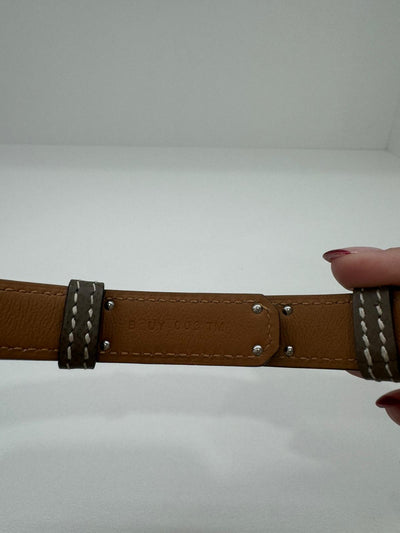 Hermes Kelly Belt Etoupe PHW