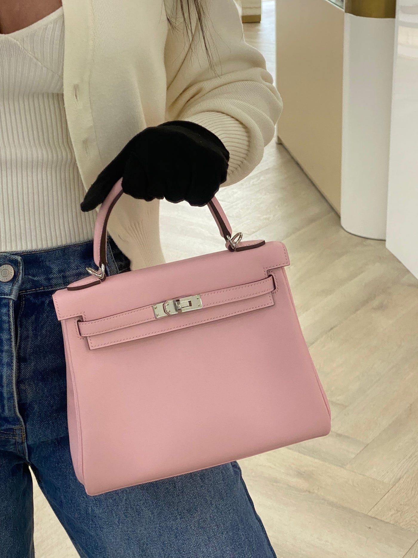 Hermes Kelly 25 Rose Sakura PHW