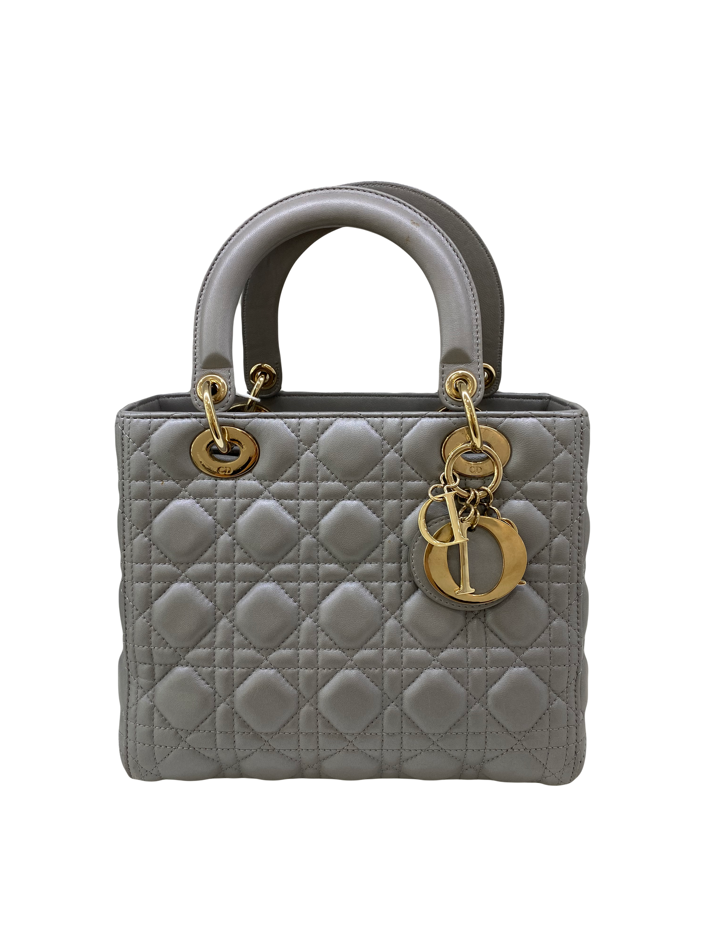 Christian Dior Lady Dior Medium Silver SHW