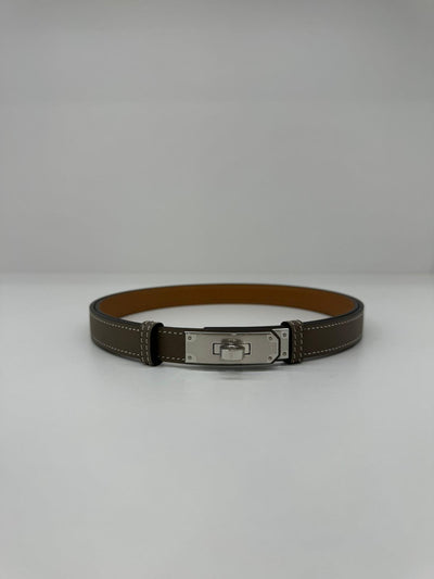 Hermes Kelly Belt Etoupe PHW