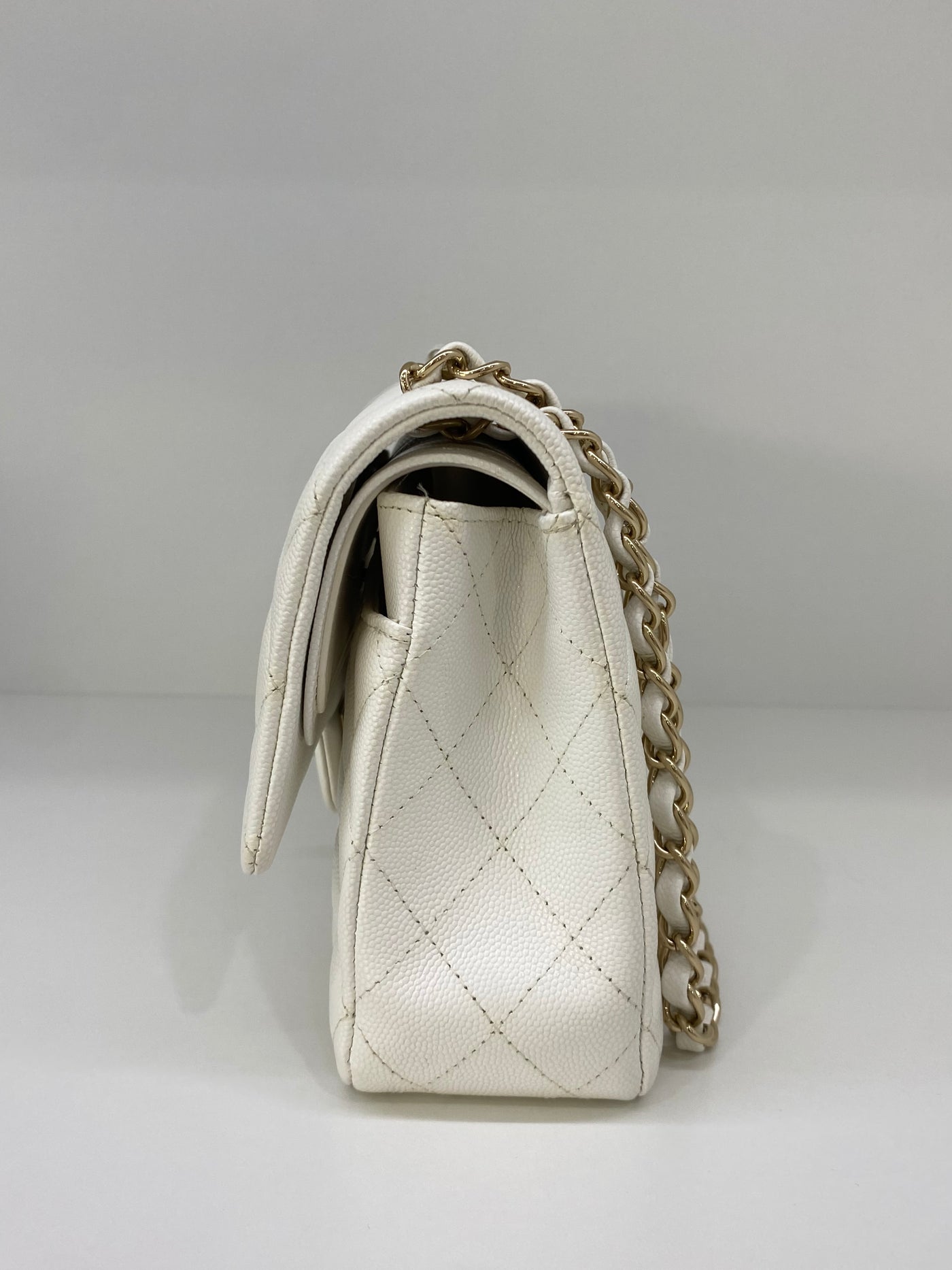 Chanel Classic Flap Medium White CGHW