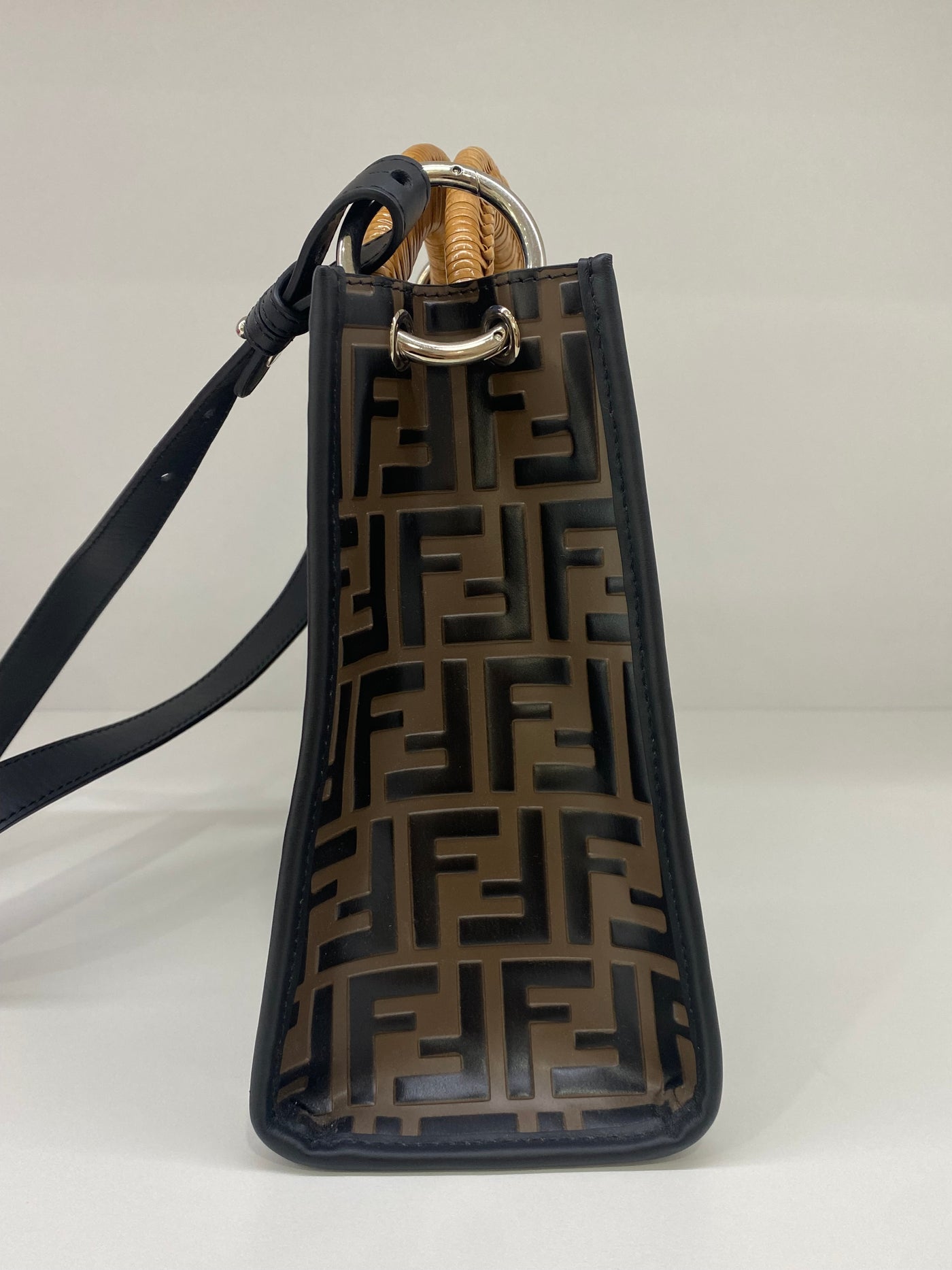 Fendi Monogram Rattan Tote