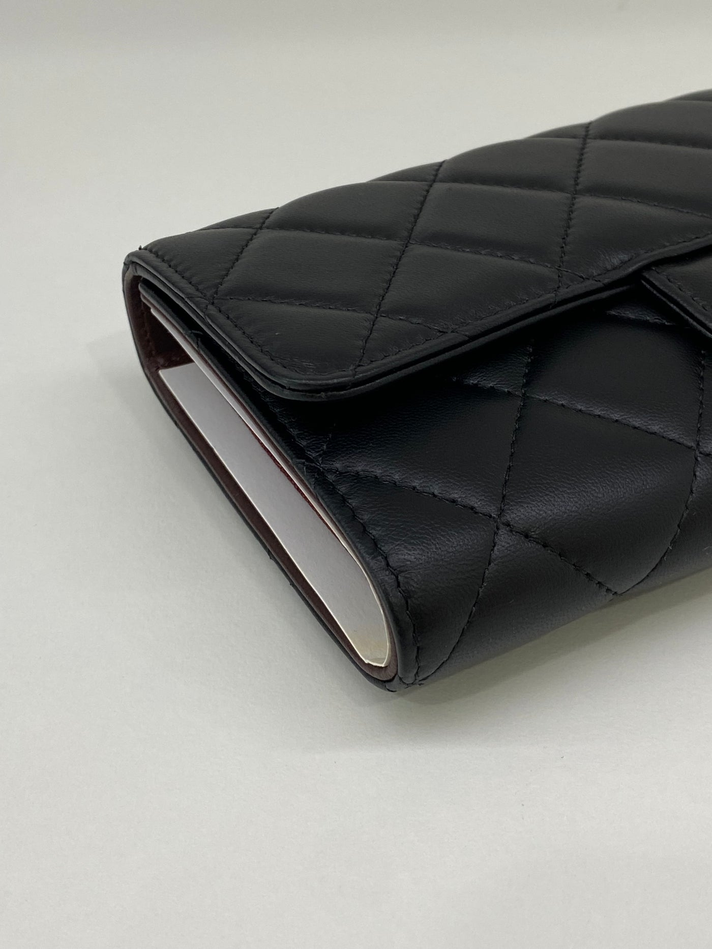 Chanel Classic Flap Wallet Black Lambskin GHW