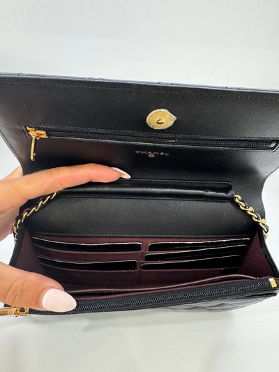 Chanel WOC Lambskin Black GHW