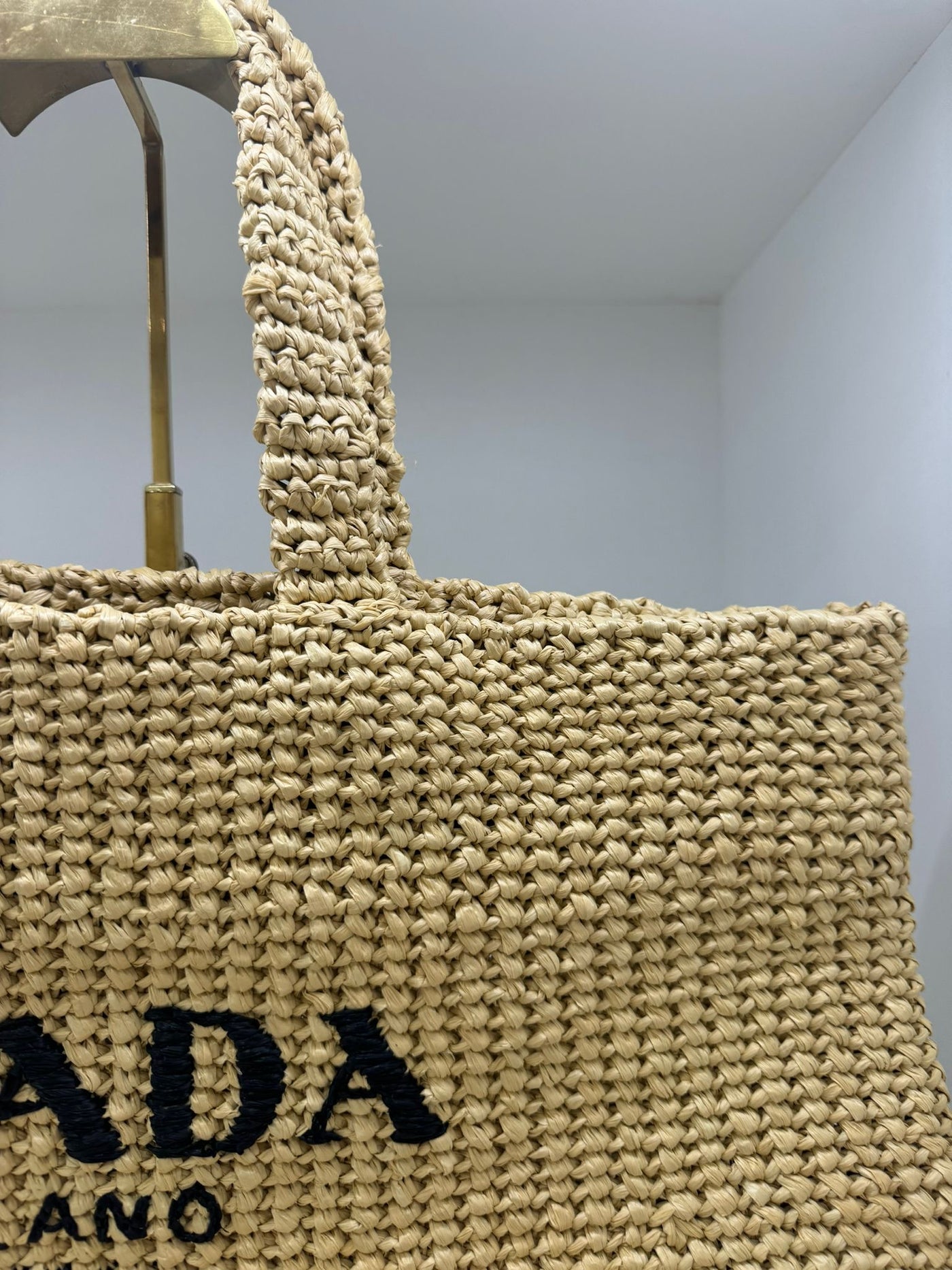 Prada Raffia Tote Large