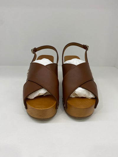 Chanel Wedge Heel Brown Size 36