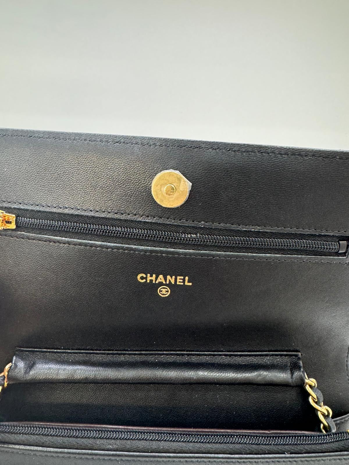 Chanel WOC Lambskin Black GHW