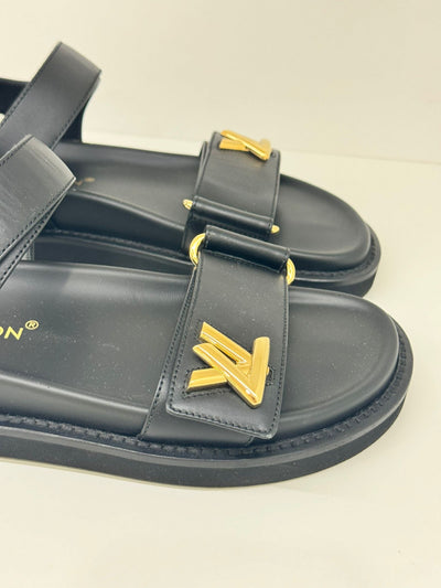 Louis Vuitton Dad Sandals Black Size 37