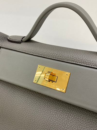 Hermes Kelly 24/24 Gris Meyer PHW