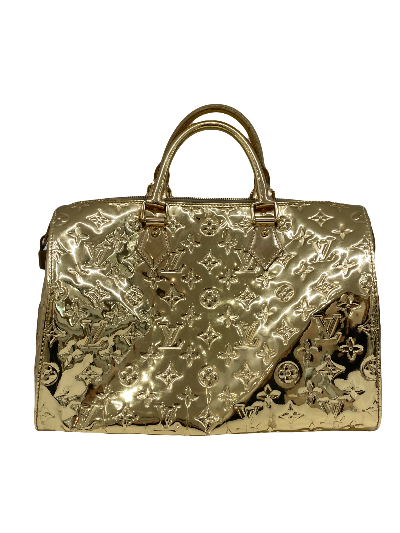 Louis Vuitton Gold Mirror Speedy 30