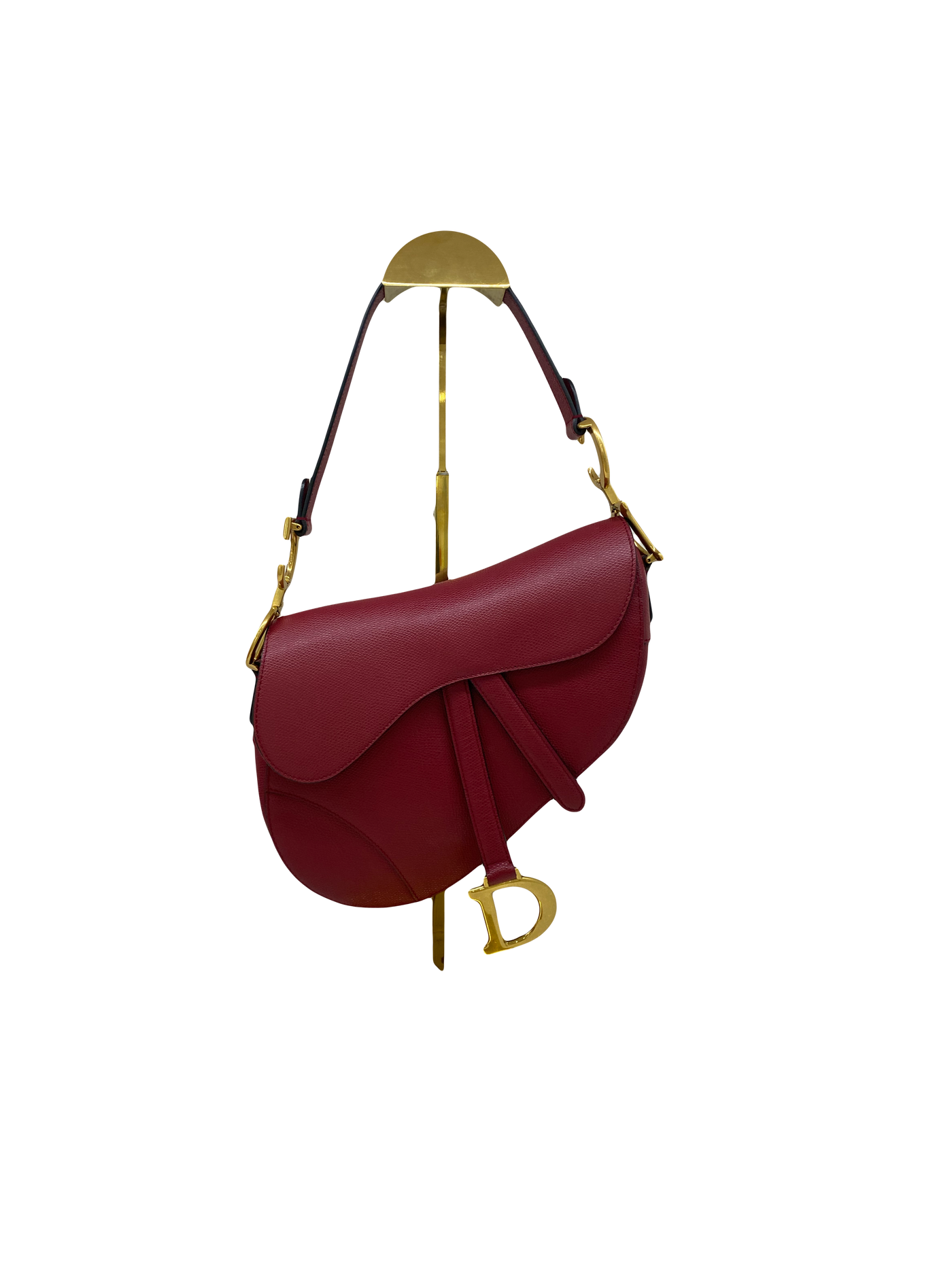 Christian Dior Saddle Bag Burgundy GHW