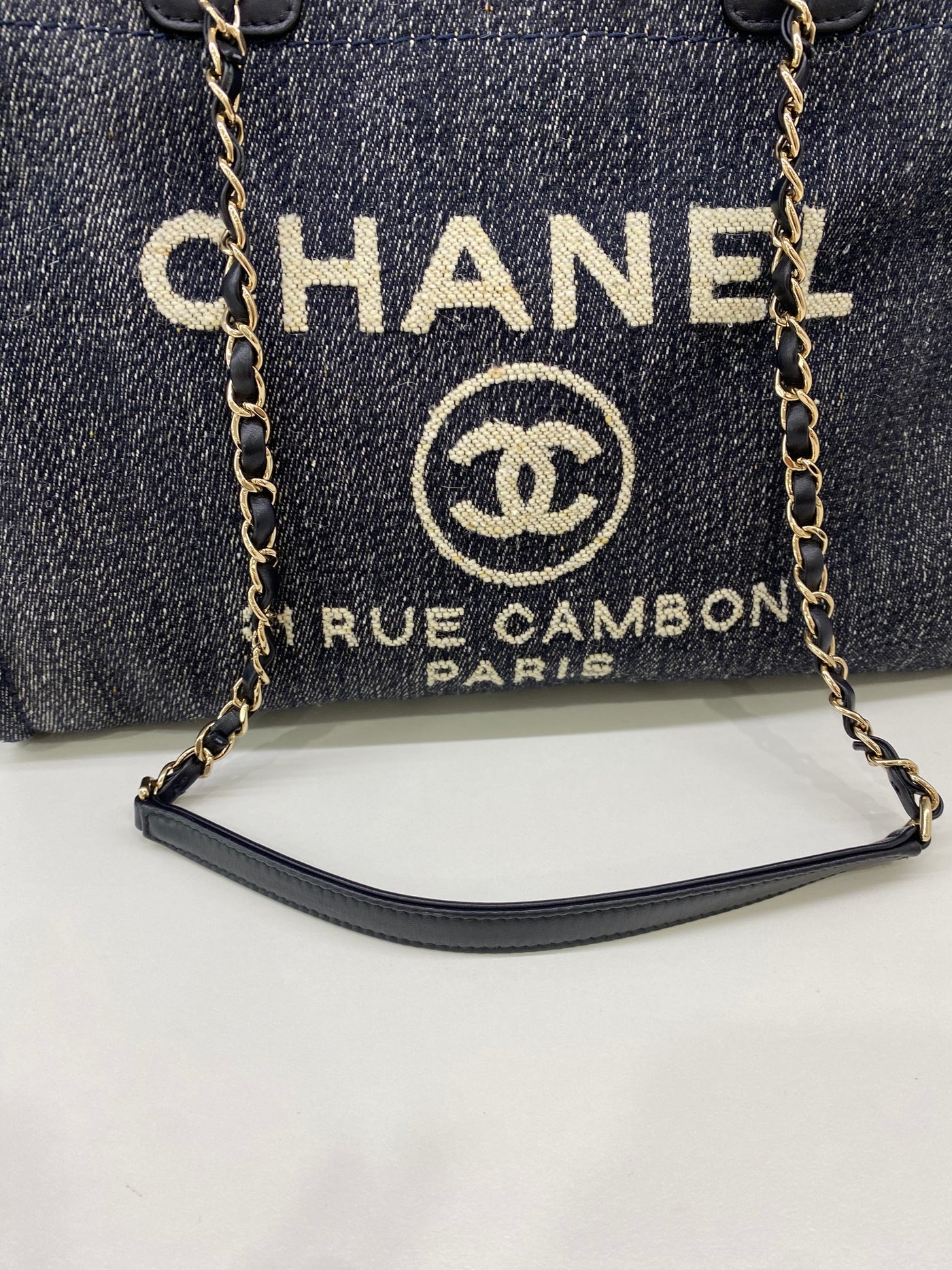 Chanel Deauville Dark Denim Small CGHW