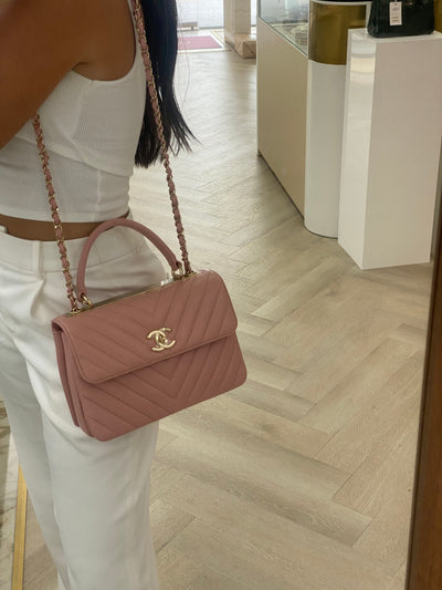 Chanel Trendy Pink Chevron CGHW