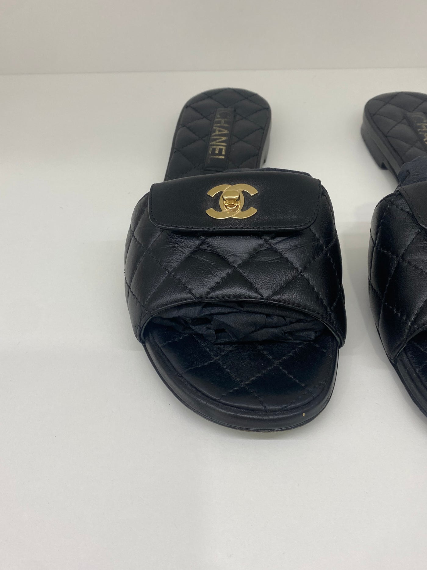 Chanel Turnlock Slides Size 39C