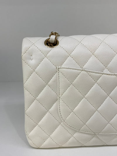 Chanel Classic Flap Medium White CGHW