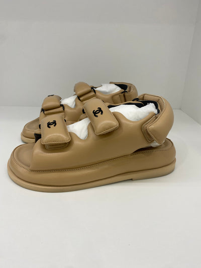 Chanel Dad Sandals Leather size 36C