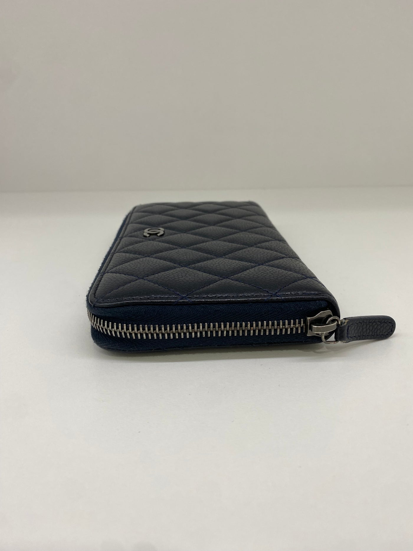 Chanel Wallet Navy Caviar SHW