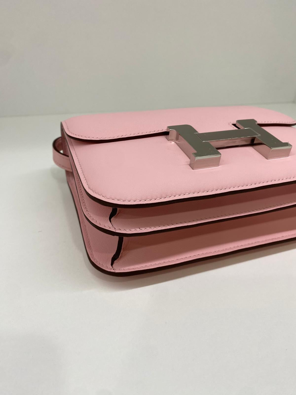 Hermes Mini Constance Rose Sakura PHW