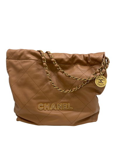 Chanel 22 Bag Small - Caramel Caviar GHW