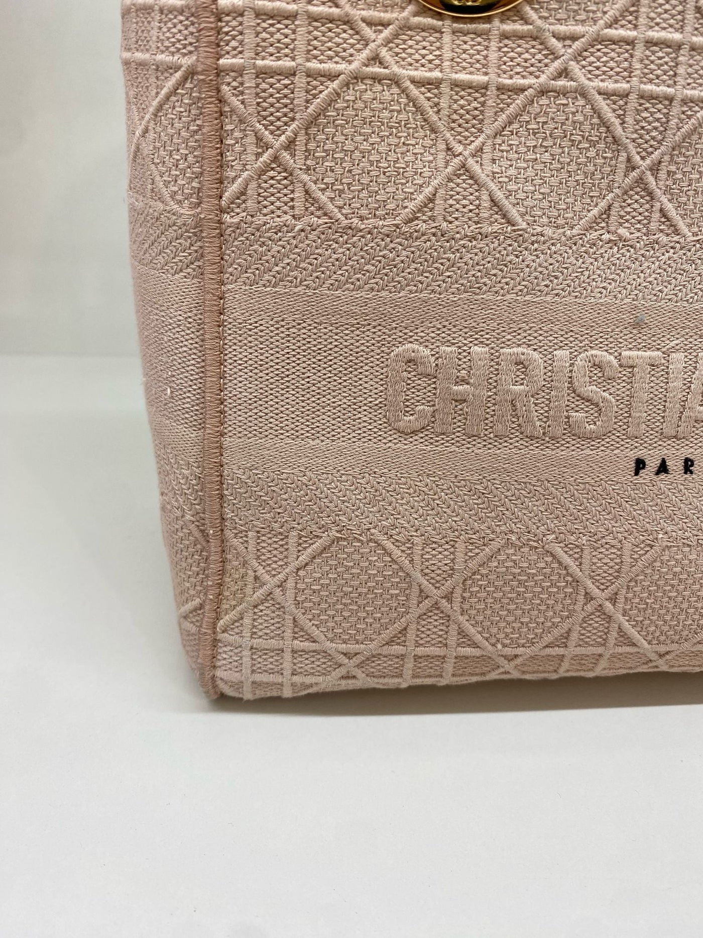 Christian Dior Lady Dior Pink Fabric RGHW