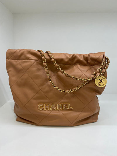 Chanel 22 Bag Small - Caramel Caviar GHW