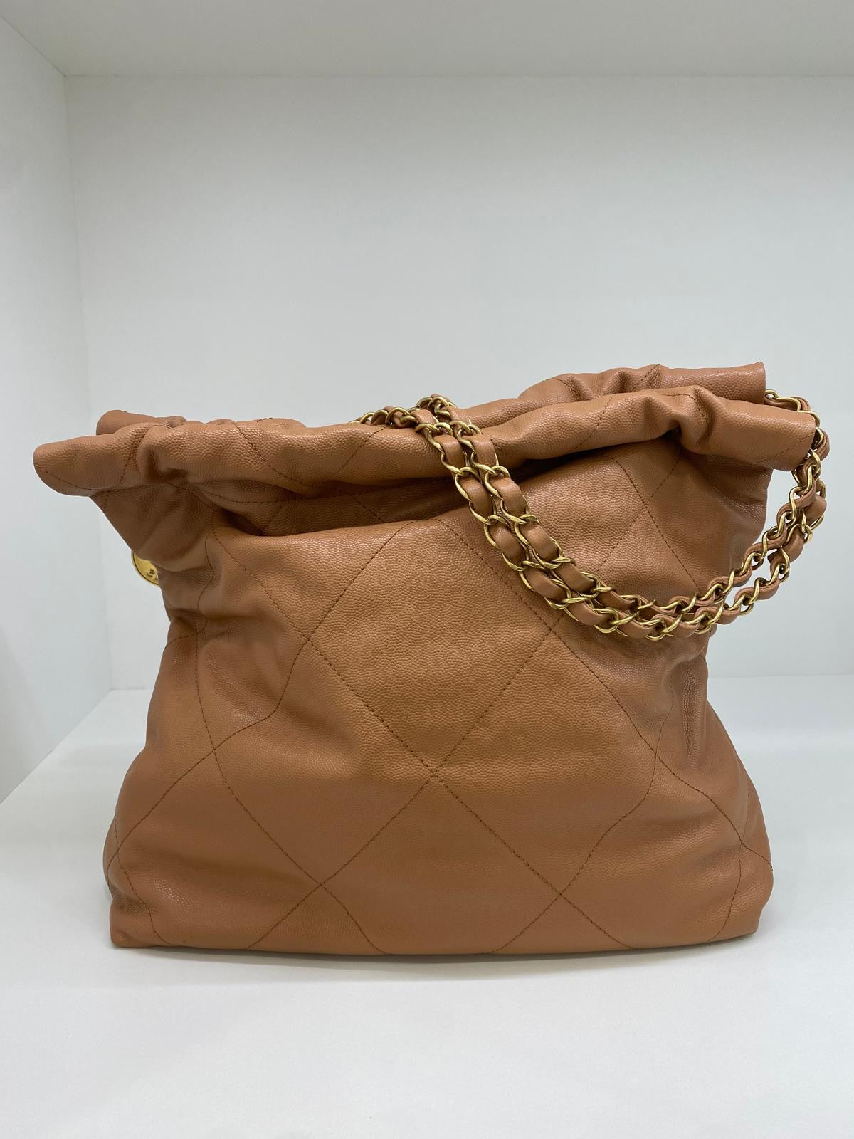 Chanel 22 Bag Small - Caramel Caviar GHW