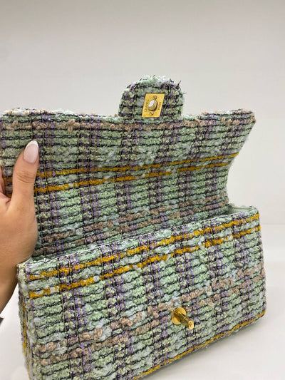 Chanel Vintage Tweed Flap Top Handle