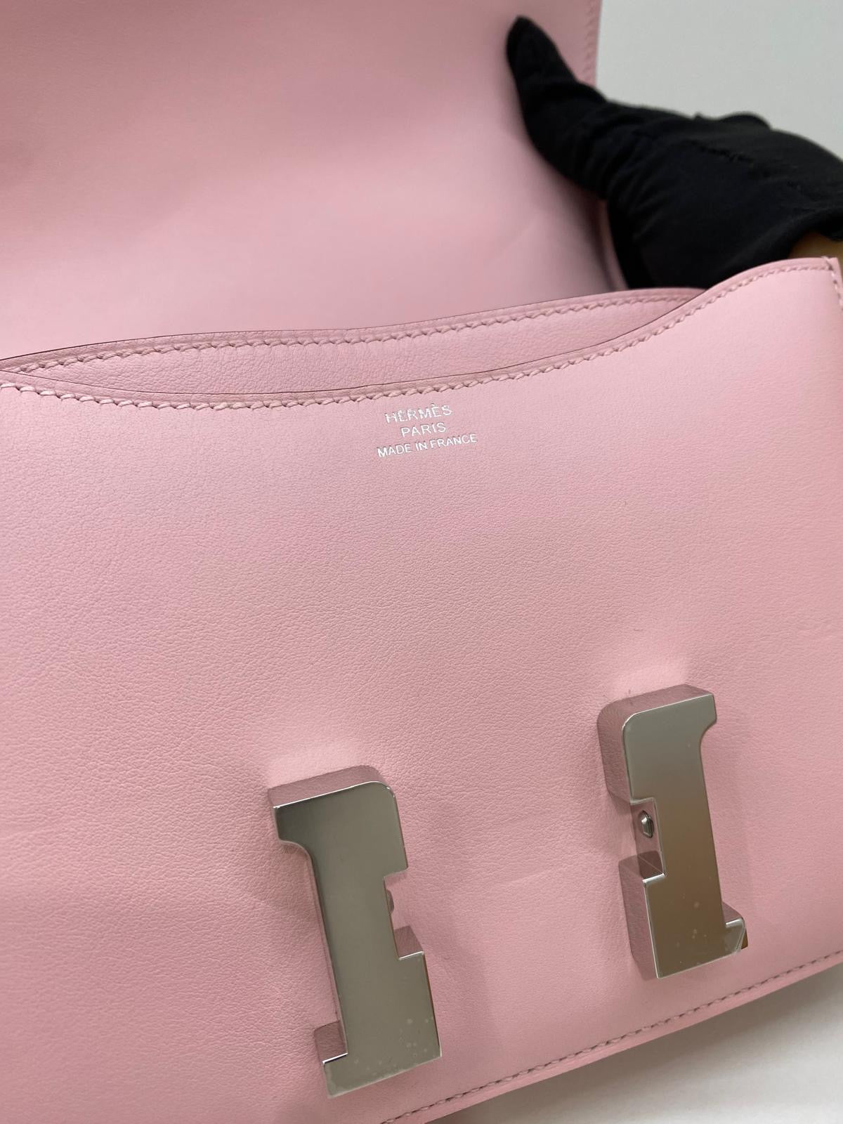 Hermes Mini Constance Rose Sakura PHW