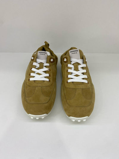 Hermes Suede Beige Sneakers Size 39