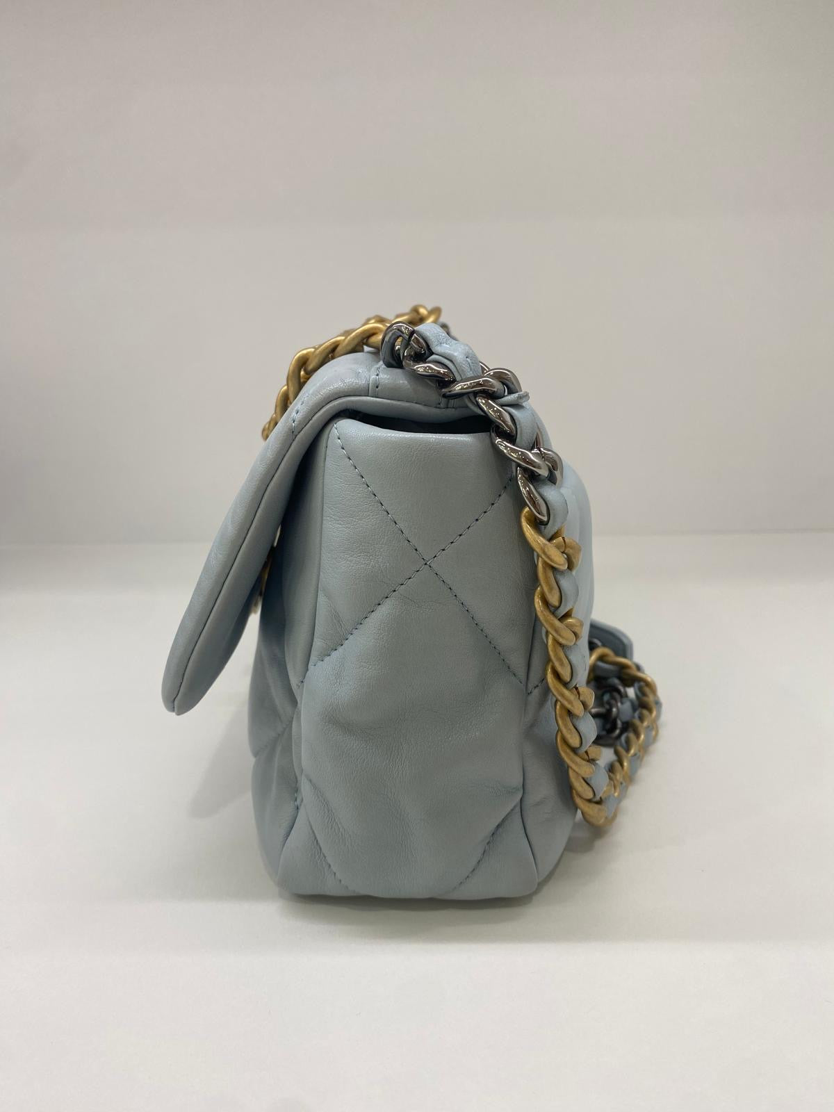 Chanel 19 Small Baby Blue Bag