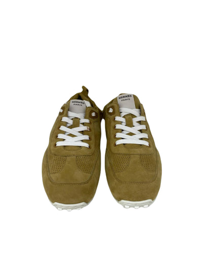 Hermes Suede Beige Sneakers Size 39