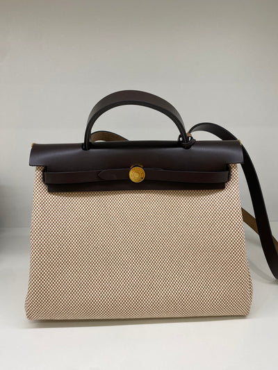 Hermes Herbag Zip 31 Brown GHW