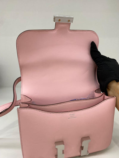 Hermes Mini Constance Rose Sakura PHW