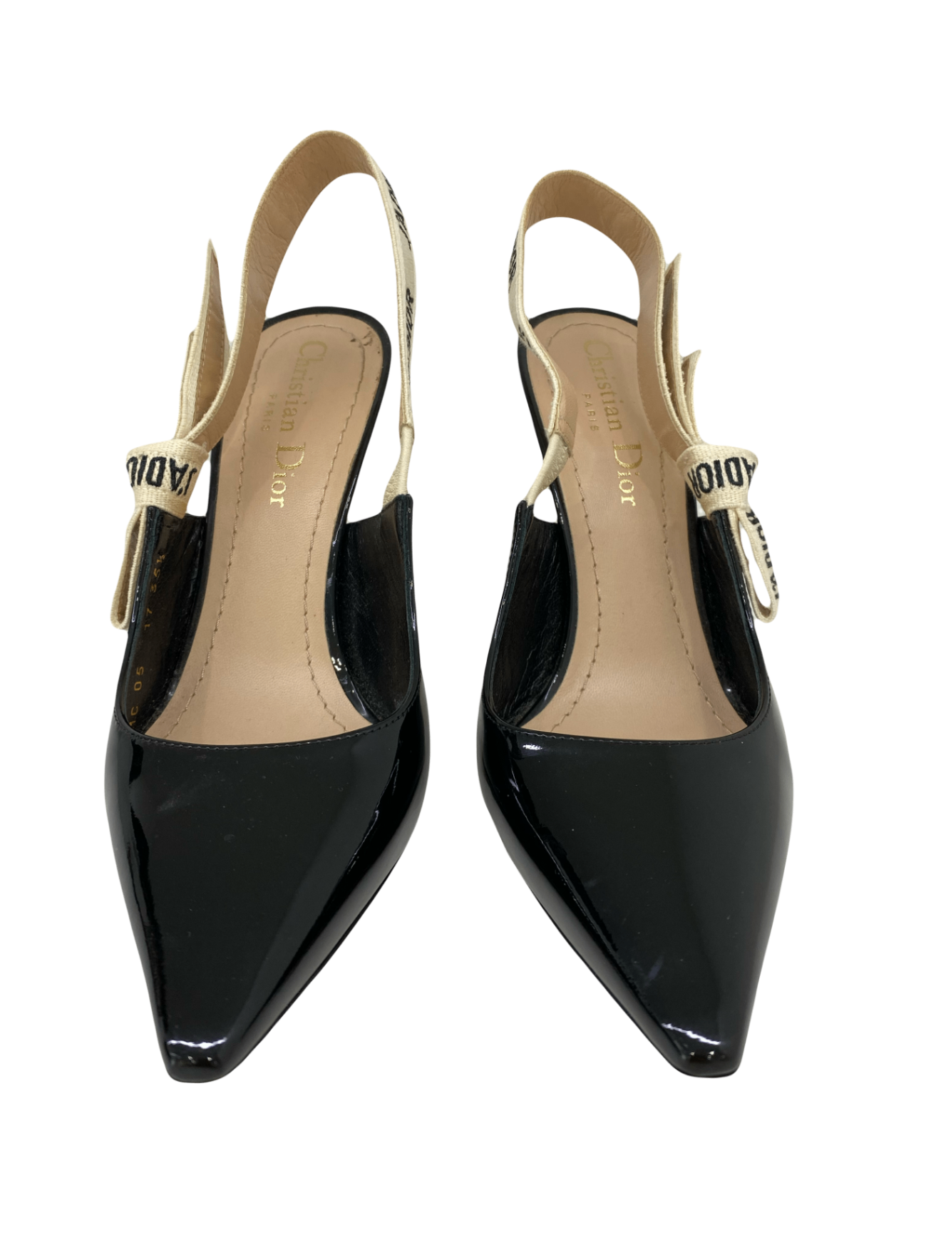 Dior J'Adior Slingback Pump Patent Black Size 35.5