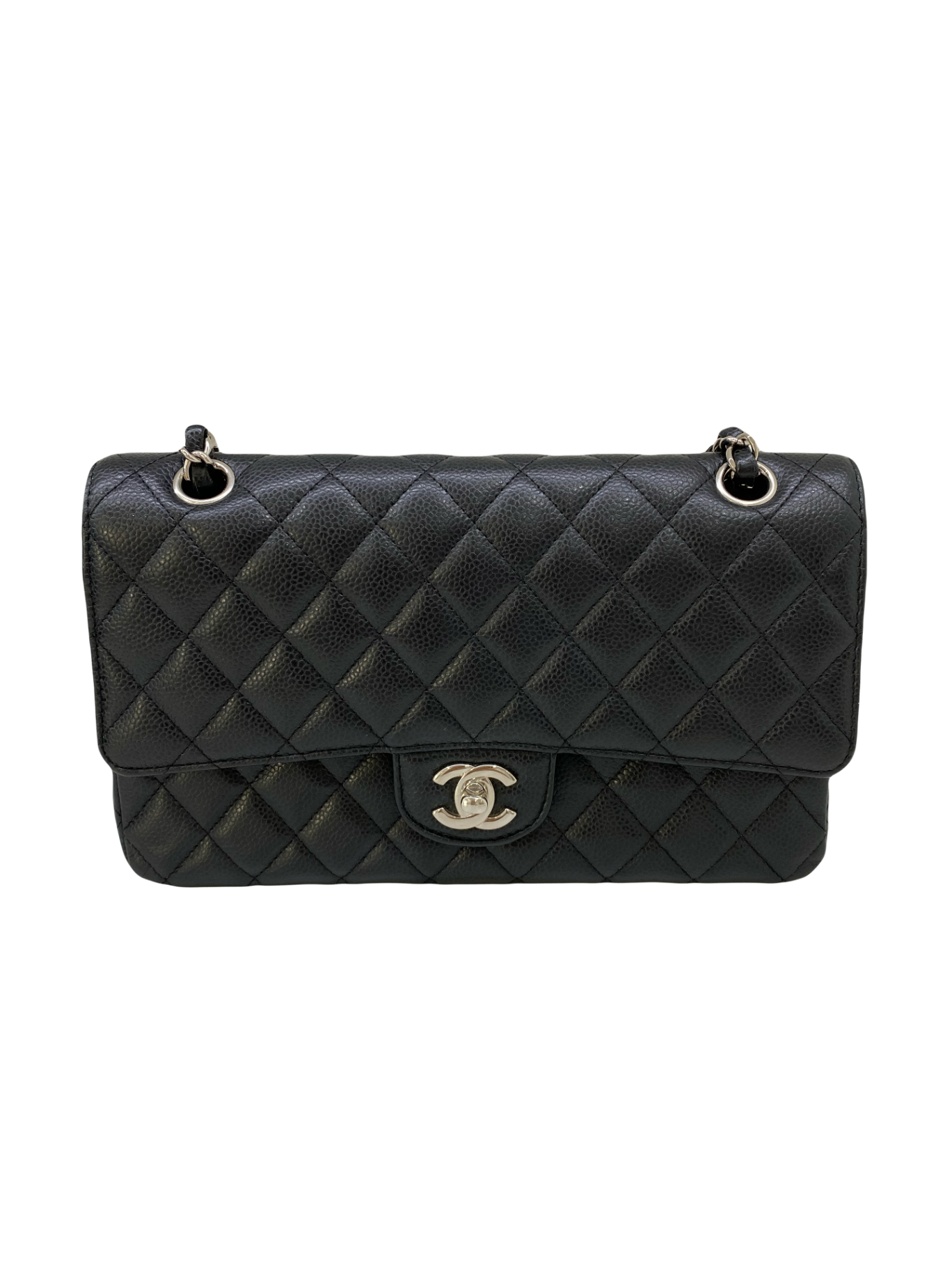 Chanel Double Classic Flap Black Medium SHW