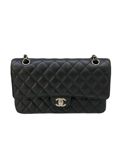 Chanel Double Classic Flap Black Medium SHW