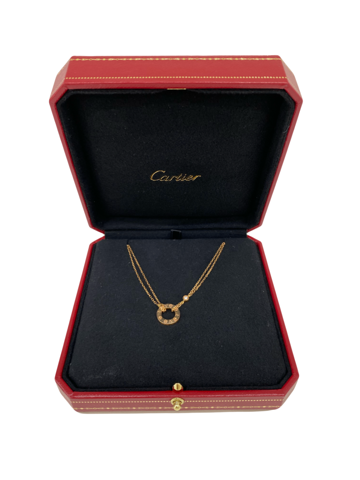 Cartier Love Rose Gold Diamond Necklace