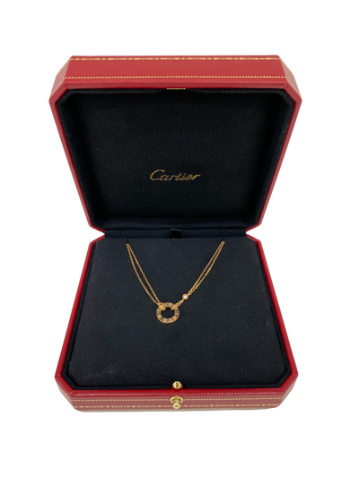 Cartier Love Rose Gold Diamond Necklace