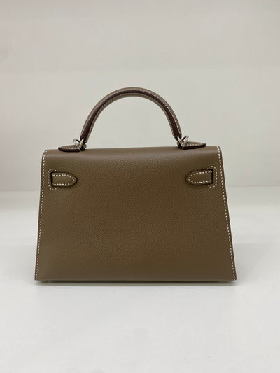 Hermes Mini Kelly Etoupe PHW