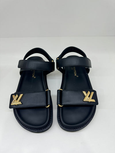 Louis Vuitton Dad Sandals Black Size 37