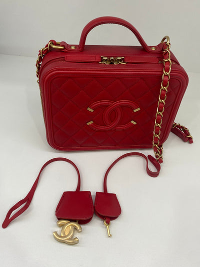 Chanel Red Vanity Bag