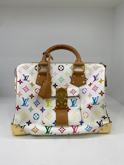 Louis Vuitton x Takashi Murakami Speedy 30 Lock White Multicolour