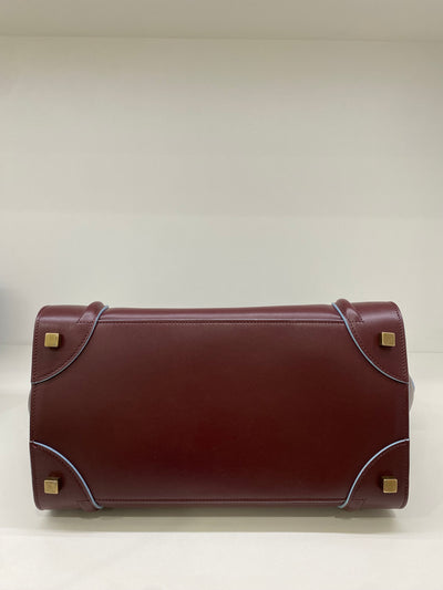 Celine Luggage Bag Burgundy